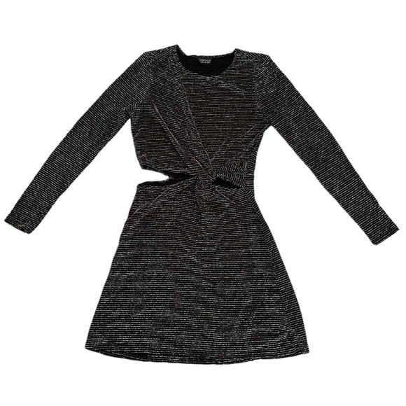 Topshop Stripe Glitter Cutout Dress - Picture 5 of 10